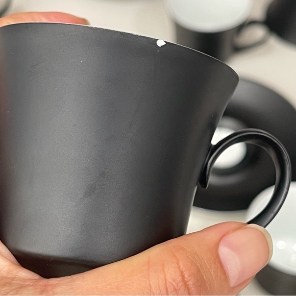 Espana Noche Block Bidasoa Black Matte Coffee Tea Set Vintage 25 Piece Set - Picture 14 of 16